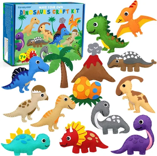 Vista 15 de CiyvoLyeen Kit de Costura de Aves Silvestres para Niños y Niñas Kit de Costura de Animales para Principiantes Conjunto de 12 Proyectos de Costura