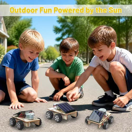 Vista 4 de STEM Science Kits, kits de circuitos solares para automóviles, juguetes