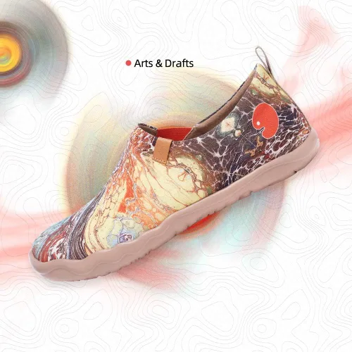 Vista 2 de UIN Zapatos de viaje con diseño artístico para hombre, mocasines informales, elegantes, ligeros, cómodos, a la moda