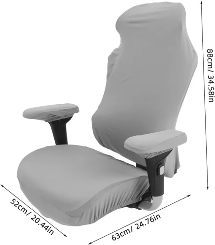 Vista 2 de MAGICLULU 1 juego de fundas elásticas para silla de juegos, lavables, protección completa para sillas de juegos, fundas elásticas para sillas