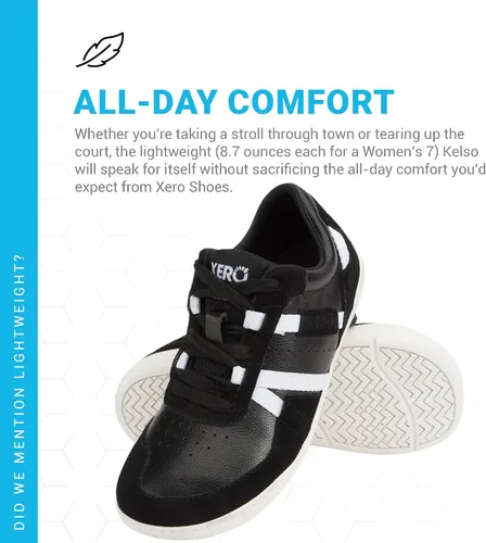Vista 4 de Xero Shoes Kelso Shoes for Women Tennis, Walking, Work & Nursing Women's Shoes Barefoot Feel, Zero Drop Heel, Wide Toe Box, Casual Minimalist