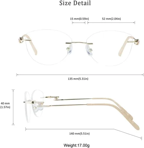 Vista 4 de LifeArt Blue Light Blocking Reading Glasses, Reduce Eyestrain, Stylish for Men and Women