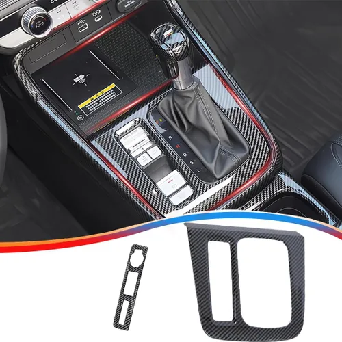 Vista 12 de MUXEE 2 piezas de marco de consola central, cubierta de panel de palanca de cambios, moldura para Honda CRV CR-V 2023 2024 2025 2026 - Accesorios