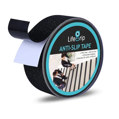 Vista 44 de Lifegrip - Cinta de tracción antideslizante, cinta de fricción de 1 pulgada x 15 pies, el mejor agarre, adhesivo abrasivo para escaleras, peldaños