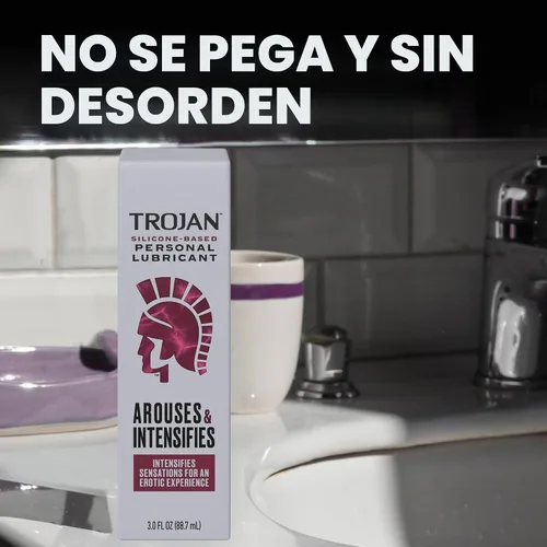 Vista 5 de TROJAN Lubricantes despierta e intensifica, lubricante personal, lubricante personal de silicona, 3 onzas líquidas
