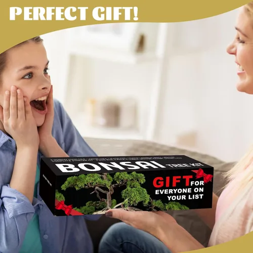 Vista 4 de Meekear Kit de árbol bonsái con kit completo de iniciación de crecimiento, gran regalo de bricolaje para cultivar en maceta para adultos