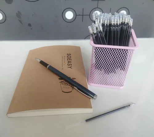 Vista 7 de Recambios de bolígrafo de gel de 0.020 in, paquete de 100 recambios de tinta para bolígrafo, repuesto de bolígrafo de tinta negra, punta de metal