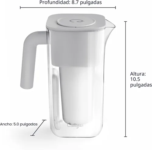Vista 11 de Culligan con tecnología ZeroWater - Jarra con filtro de agua de 8 tazas – Incluye filtro de agua avanzado de 5 etapas, certificado IAPMO