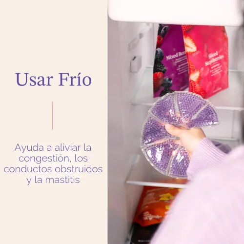 Vista 5 de Lansinoh - Paquetes de terapia para el pecho, almohadillas para el pecho frías y calientes con 2 fundas suaves, elementos esenciales