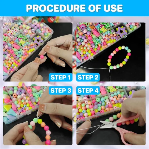 Vista 5 de Cordón elástico para pulsera de 0.039 in, cordón elástico de cristal de 394 pies para hacer joyas, hilo de cuentas, cuerda elástica para pulseras