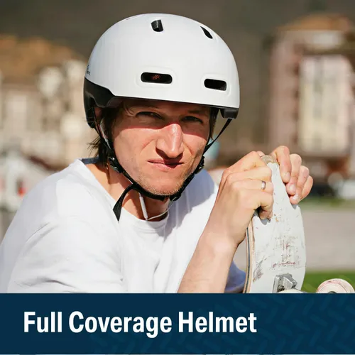 Vista 6 de Bikeroo Adult Multi Sport Bike Helmet with Rear Safety Light, Adjustable Head Protection All Purpose Cycling Safety Gear for Men & Women