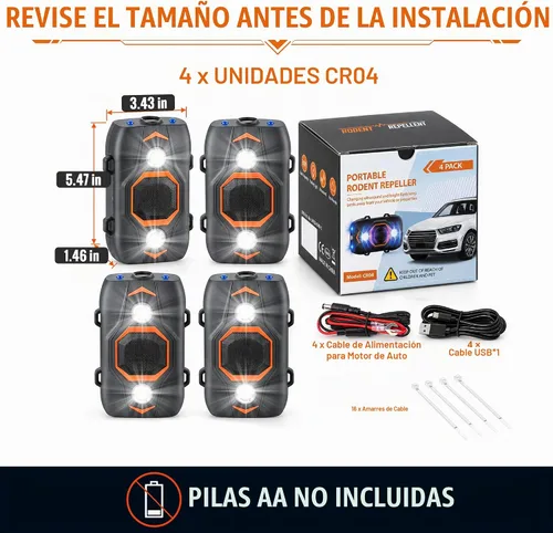 Vista 8 de Repelente ultrasónico de ratones y ratas para motores de automóviles