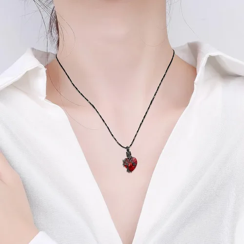 Vista 33 de Imrsanl Collar de urna de árbol de la vida con forma de corazón, joyería de cremación para hombres y mujeres, recuerdo, joyería conmemorativa