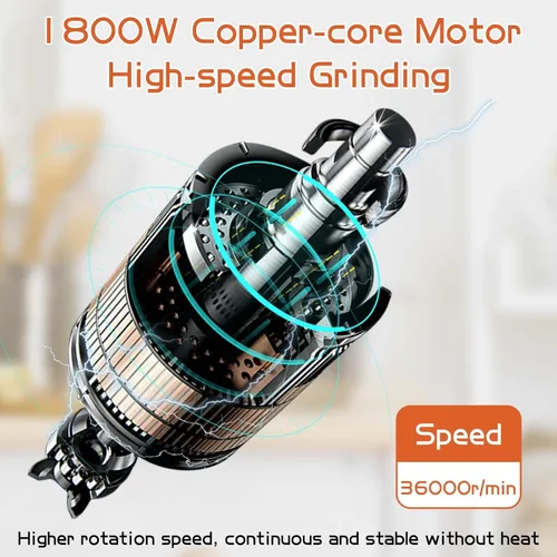 Vista 8 de Molino Eléctrico de Granos Molinillo 800g Alta Velocidad para Especias Hierbas 1800W Máquina de Molienda en Seco Acero Inoxidable 304 Polvo