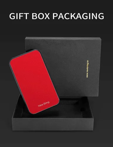 Vista 8 de New-Bring Soporte para tarjetas de crédito deslizante novedoso para hombres delgado bolsillo frontal RFID clip para dinero Rojo - Minimalista