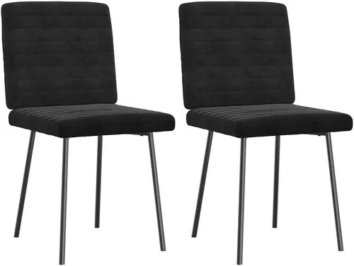 Vista 3 de Black Velvet Dining Chair Set of 2, Modern Kitchen Chairs for Dining Table, Comfortable Living Room Seating, Plywood Frame
