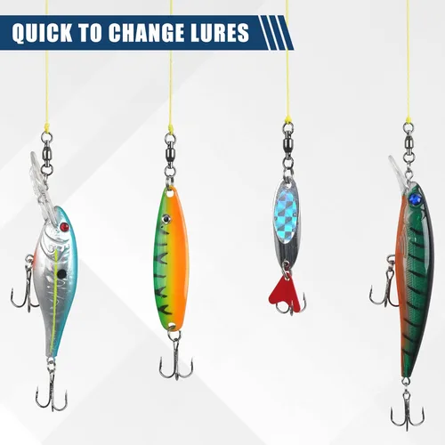 Vista 5 de Shaddock – 25 unidades 100 % cobre, 35lb-390lb, rodamientos de bolas de pesca de alta resistencia giratorios, conectores giratorios de pescado