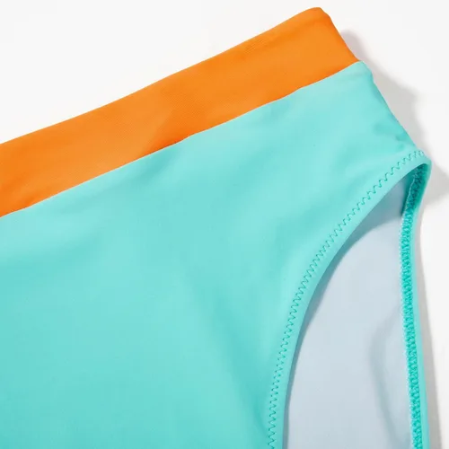 Vista 6 de MOOSLOVER Traje de baño de dos piezas con corte alto y cintura alta para mujer