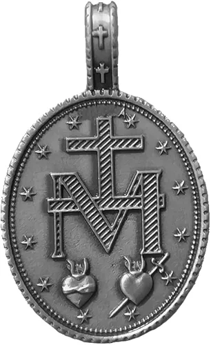 Vista 3 de Collar de la Virgen María para las mujeres y los hombres cristianos joyería oval cruz Medalla exquisito colgante 236in cadena de acero inoxidable