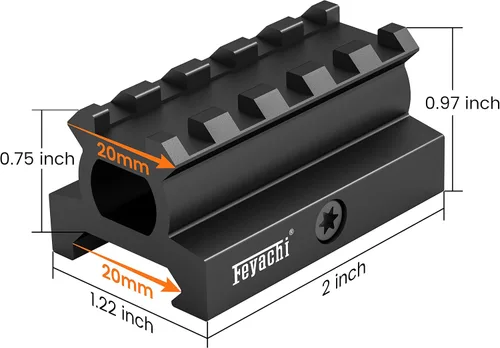 Vista 3 de Feyachi Picatinny Rail Riser Mount, 0.75"/0.83"/0.95"/1" High,3 Slots/5 Slots Riser Mount for Red Dot Sight