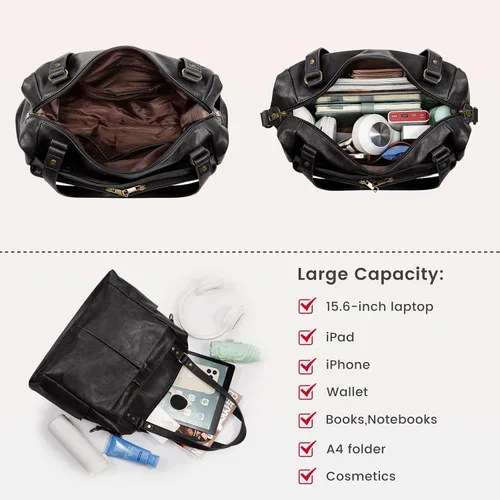 Vista 6 de LOVEVOOK Monederos grandes para mujer, regalo para el día de la madre, bolso de diseñador para mujer, bolso hobo para mujer, bolso espacioso
