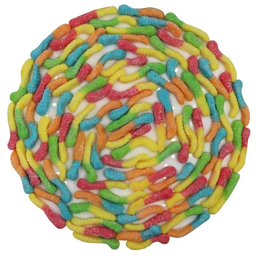 Vista 6 de FirstChoiceCandy Caramelos de goma agria (gusanos de neón, 2 libras (paquete de 1))