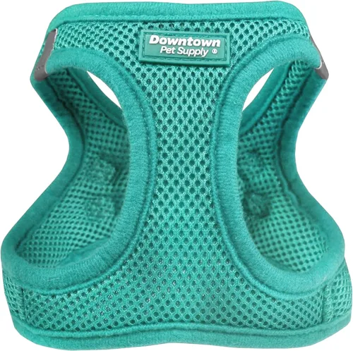 Vista 190 de Downtown Pet Supply Arnés para perro Step-in – Sin tirones, malla acolchada ajustable con ribete reflectante, correa de hebilla segura – Arnés