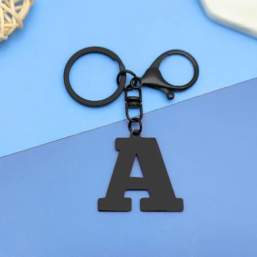 Vista 6 de DlaeKua Llavero para mujer con letra inicial del alfabeto A-Z, regalo de 26 letras para bolso, bolsos con llavero