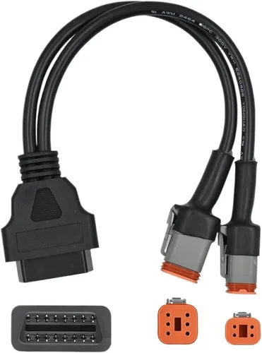 Vista 2 de 4 6 PIN motocicleta OBD2 diagnósticos conector 4PIN 6PIN 2 en 1 motocicleta OBD adaptador de extensión