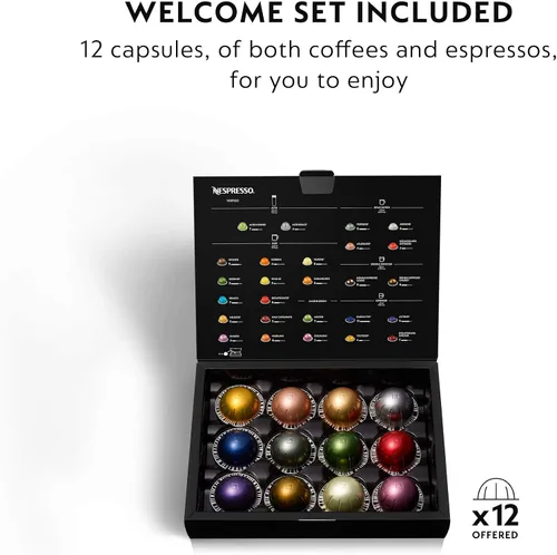Vista 6 de Nespresso Vertuo Next - Cafetera y espresso de De'Longhi, edición limitada, color negro mate (renovado)
