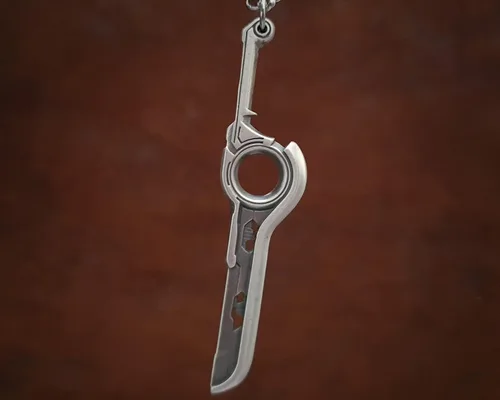 Vista 2 de Baldur Jewelry - Collar de espada Monado de Crónicas Xenoblade - Collar con colgante Xenoblade - Mercancía de espada Shulk Xenoblade - Colgante