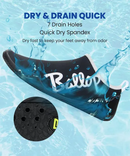Vista 3 de BALLOP Aqua Shoes - Zapatos de agua antideslizantes de secado rápido para mujeres y hombres