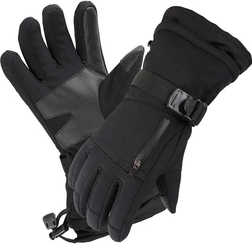 Vista 8 de Frlozs Guantes de esquí y nieve impermeables aislados -30 F 3M guantes térmicos para motocicleta cálidos guantes de invierno para hombres y mujeres