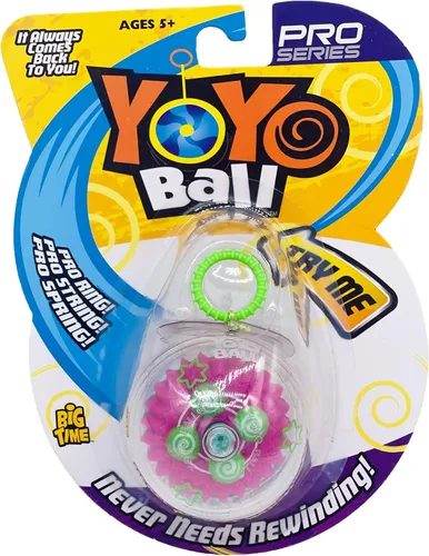 Vista 9 de Big Time Toys Yoyo Ball Yoyo de retorno automático, paquete de fiesta de 5, colores y patrones surtidos, nunca necesita rebobinar, nuevo giro