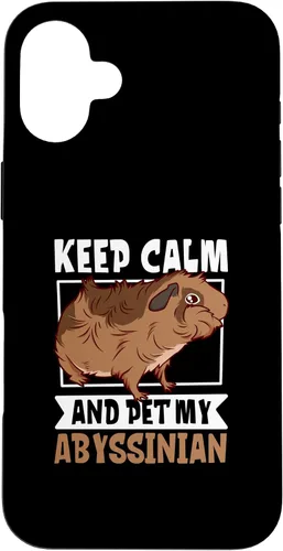 Vista 22 de iPhone 16 Pet my Abyssinian Guinea Pig Case
