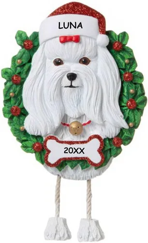 Vista 7 de Adorno de Navidad personalizado para mascotas de raza de perro (Beagle)