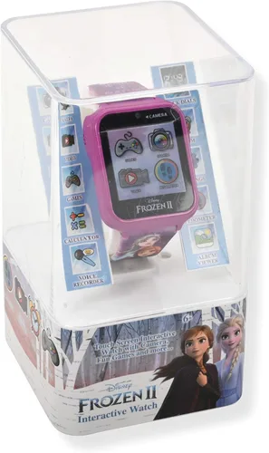 Vista 5 de Accutime Reloj inteligente Disney Frozen para niños con cámara para niños y bebés - Reloj inteligente interactivo para niños y niñas