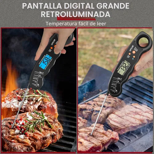 Vista 7 de Meat Thermometer Digital Instant Read, Food, Cooking, Grilling