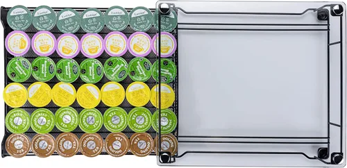 Vista 5 de Soporte para taza K para mostrador, almacenamiento de 42 cápsulas