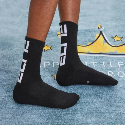 Vista 3 de Pawdoer Calcetines deportivos Elite de baloncesto para niños, 3 pares de calcetines deportivos de baloncesto para niñas, jóvenes y niños