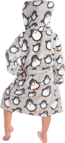 Vista 3 de Verabella Boys Girls Plush Soft Fleece Printed Hooded Cover up