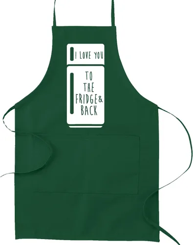 Vista 3 de Decal Serpent I Love You to The Fridge and Back Juego de palabras divertido Parody Cooking Baking Kitchen Delantal - Negro