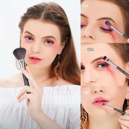 Vista 8 de docolor Professional 29Pcs Makeup Brush Set, Premium Goat Hair & Synthetic Fiber Blending Brushes for Foundation Powder Blush Concealer Eyeshadow