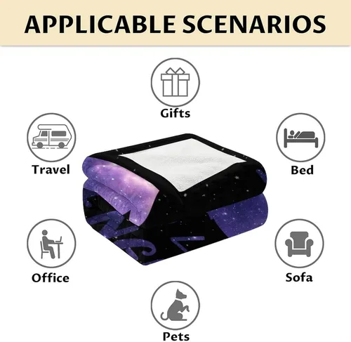 Vista 6 de Manta de pingüino para regalar – Manta de 30 x 40 pulgadas para adultos y niños, mantas negras de felpa suave para sofá, oficina