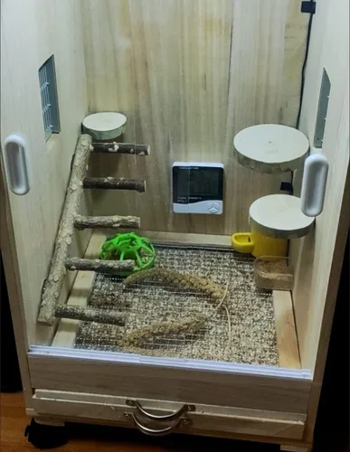 Vista 2 de AWXZOM Perchas de madera natural para pájaros, escalera para pájaros, escalera de loro para hámster, juguetes de escalada para hámster, soporte