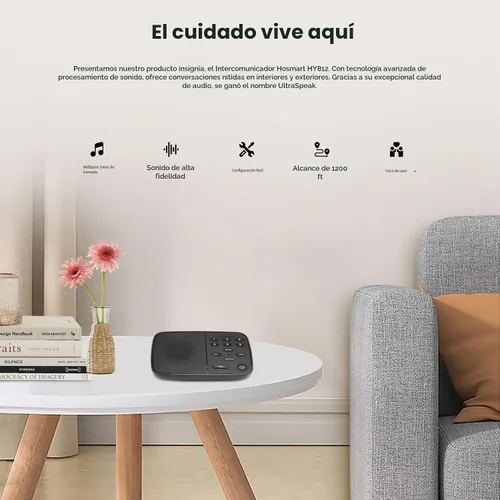 Vista 2 de Hosmart UltraSpeak Intercomunicadores inalámbricos para el hogar, sistema de intercomunicación inalámbrico dúplex completo para uso doméstico