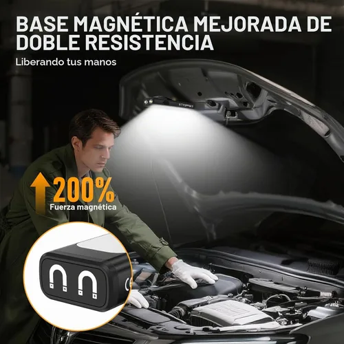 Vista 4 de Linterna de bolsillo, linterna EDC recargable de 1200 lúmenes con clip, puerto USB-C, 3 modos de luz de advertencia impermeable para trabajo Negro