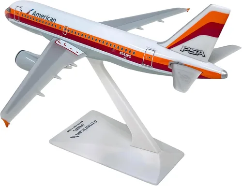 Vista 2 de American/PSA A319-100 Escala 1:200 - Modelo de avión de plástico a presión - Réplica coleccionable de aviones American/PSA Airlines - Parte #