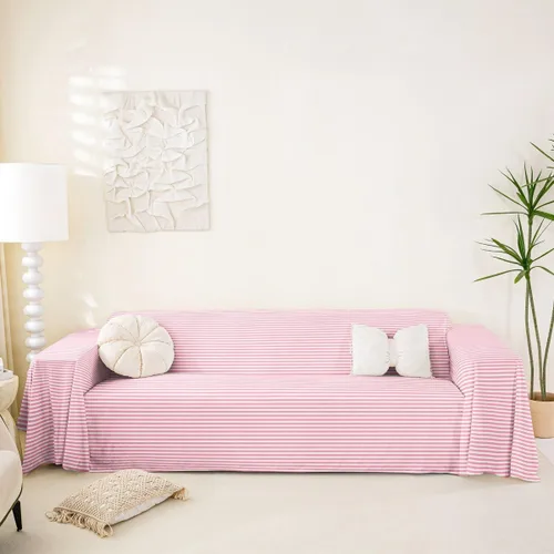 Vista 32 de Erosebridal Funda de sofá de lunares de 71 x 91 pulgadas, funda de sofá con lunares geométricos, funda de sofá moderna de estilo rústico con Blanco