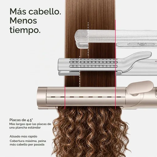 Vista 9 de TYMO Airflow - Plancha plana de titanio de doble tamaño y rizador 2 en 1